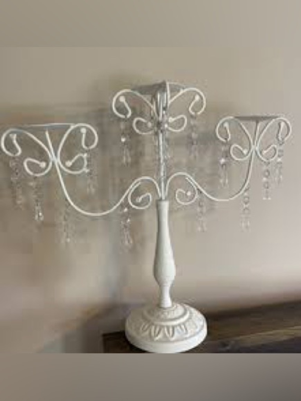 Gloria 3 Branch Standing Candelabra